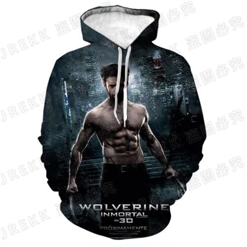 X-Men Wolverine Marvel 3d Print Branded Mens Clothing Casual Oversized Spring Autumn Boy Girl Kids Hoodies Sweatshirt