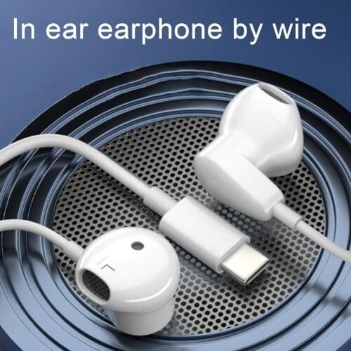 Type-C earphones for Samsung For Xiaomi Redmi 1.2m Jack In Ear ear phone Headset Mic Volume control Stereo Sports Headset