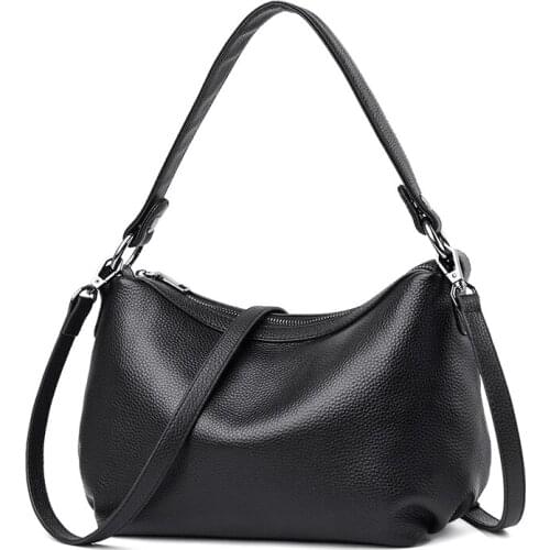 Genuine Leather Real Cowhide 2021 New Womens Leisure Fashion Bag Womens Messenger Bag Shoulder Bag Cross Bag Womens Handbag