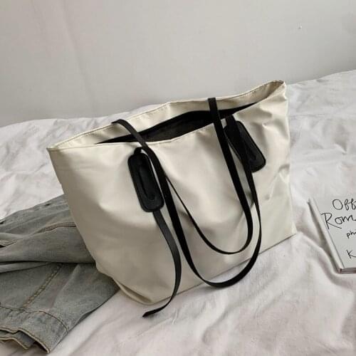 2021 New Japanese Korea Style Womens Fashion Causal Versatile Large Capacity Nylon Shoulder Bag Shopping Tote Lady Handbag