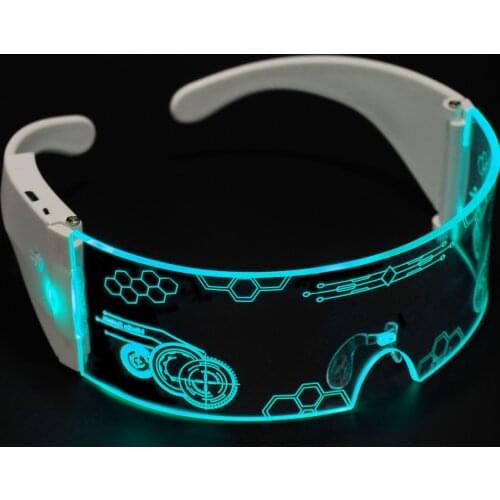 Light glasses technology glasses cool fun stage props future technology glasses festival increase atmosphere Charging device