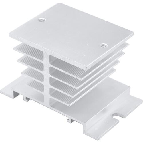 1pc Single Phase Solid State Relay SSR Aluminum Heat Sink Dissipation Radiator Newest,Suitable for 10A-40A relay