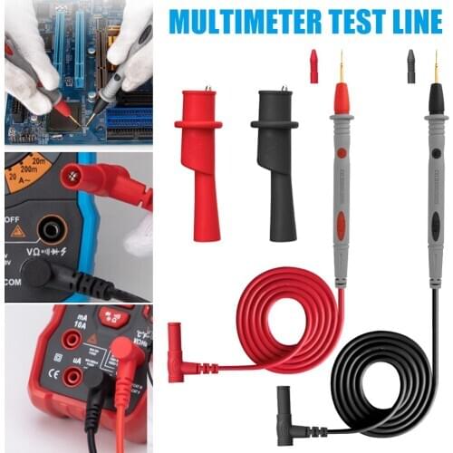 20A Gold-Plated Tip Digital Multimeter Test Lead 1000V Silicone Rubber Wire Needle Probe Cable Needle Tip 2019ing