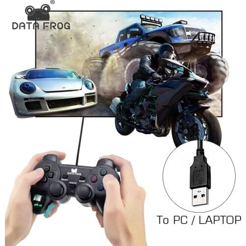 Data Frog Wired USB Gamepad for PC Controller Vibration Joystick for WinXP/Vista/Win7/Win8/Win10 Computer/Laptop Control