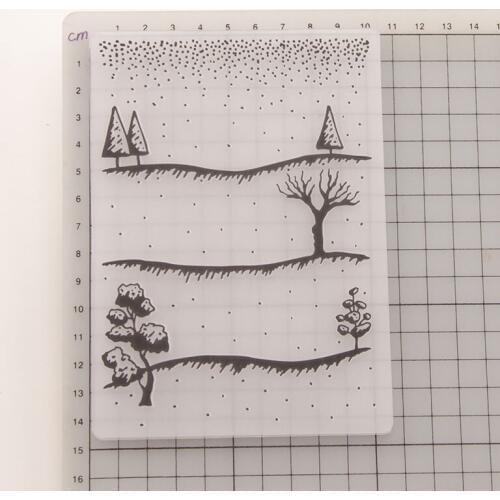 Christmas Tree Snow Embossing Folder Plastic Template For Scrapbook DIY Handmade Scrapbooking Album Cards Making Tool Gifts
