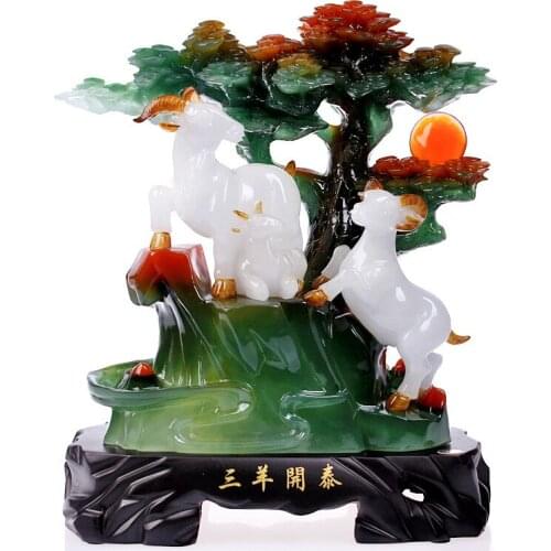 Sanyangkaitai sheep living room office furnishings ornaments crafts home decorations gifts auspicious beginning of opening