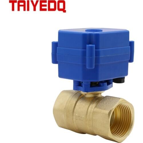 Mini electric ball valve Two Way Electric Ball Valve all copper DC12V 24V DN15 DN20 DN25 For drainage agricultural irrigation
