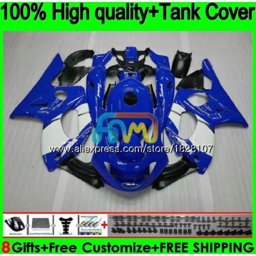 Blue white YZF600R For YAMAHA Thundercat 96 97 98 99 00 01 02 72BS.19 YZF-600R YZF 600R 1996 1997 1998 1999 2000 2001 Fairing