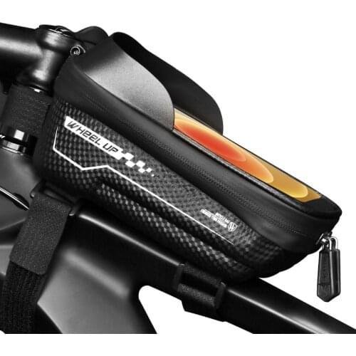 MQUINFLY Bike Bag Top Tube Bicycle Phone Holder 6.5inch Touch Screen Front Frame Bag Large Capacity Cycling Mountain Bikepacking