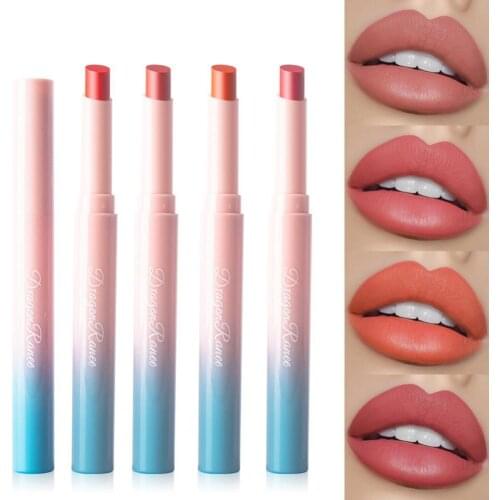 Waterproof Lipstick Long Lasting Matte Fadeless Gloss Labial Easy Coloring Liquid Lipstick Non-Stick Cup Apply Easily