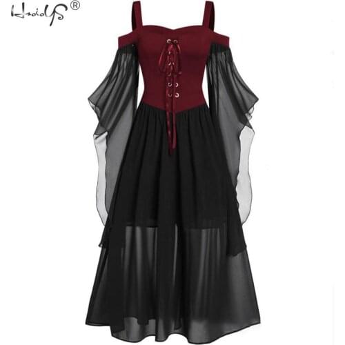 Medieval Dress Halloween Costumes for Women Strapless Lace Off Shoulder European Palace Court Retro Noble Cosplay Princess Dress