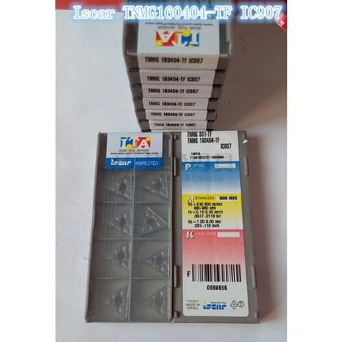 10PCS Iscar TNMG160404 - TF IC907 Cemented carbide inserts CNC milling insert The lathe tool