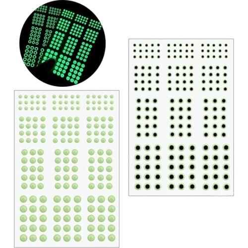 183pcs/sheet Super-Luminous 3D Fishing Lure Eyes Jig DIY Fly Tying Glow Fish Eye Fishing Accessories Stick On Most Surfaces