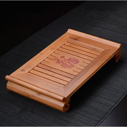 38*22*5.5cm Scholar * Bamboo Gongfu Tea Table Serving Tray Kung Fu Tea Set bamboo tea tray Natural Wood Bamboo tea sets