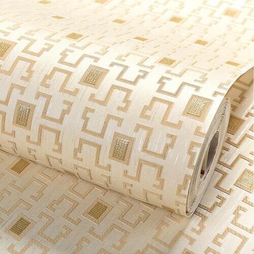 Beibehang 3d wallpaper non-woven mural Chinese style lattice living room bedroom aisle cafe modern minimalist background wall