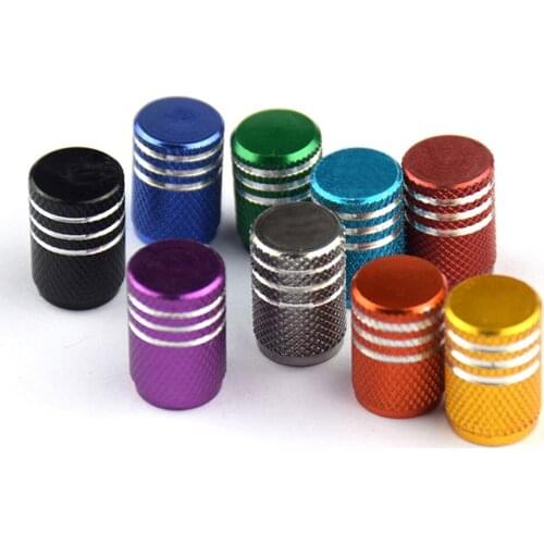 4PCS Valve Caps Aluminum Alloy Tire Valve Stem Covers for Motorcycles Trucks Cars Bikes Schrader Valve Caps Bicycle Accessories