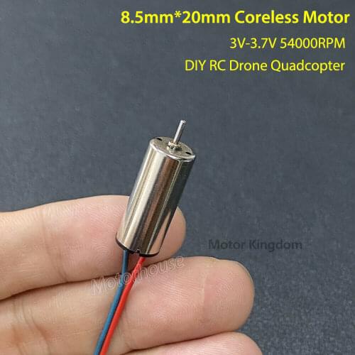 8520 8.5mm*20mm DC 3.7V 54000RPM High Speed Mini Coreless Motor Engine DIY RC Drone