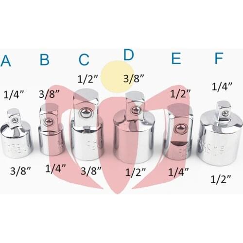 Adapter Wrench-Socket Ratchet Fly To Big Steel 1pc Converter-Head-Sleeve 1/2--to-3/8-1/4- Adapter Wrench-Socket Ratchet