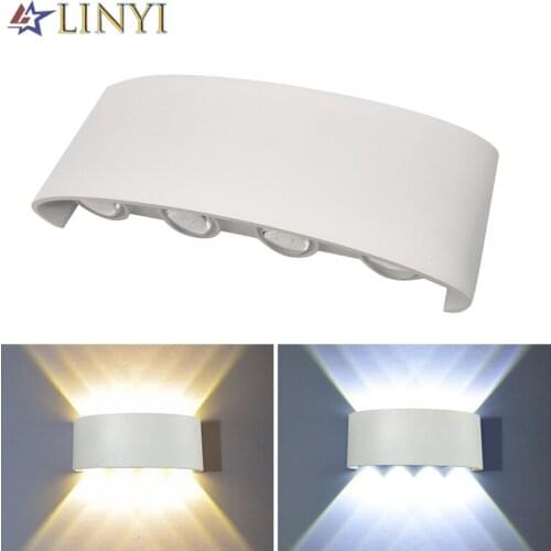 Aluminum Indoor Outdoor Waterproof IP65 LED Wall Lamps Up Down Wall Lights for Home Stairs Bedroom Bedside Garden Porch Lighting