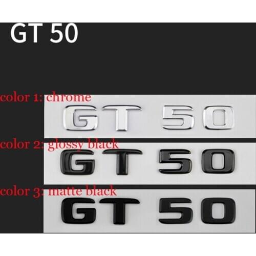 Car Styling Trunk Sticker GT 50 Emblem for Mercedes Benz AMG GT GT43 GT50 GTR GTS GTC C63S E63S GLC63S GLE63S Emblem