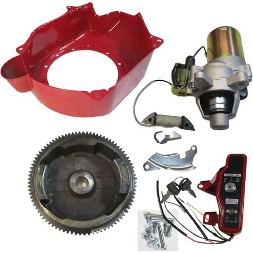 Gasoline engine 168F/170F water pump manual start to electric start flywheel switch motor charging coil pressure plate housing