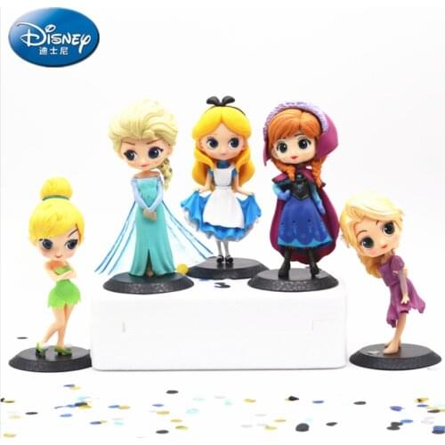Disney Princess Humanoid Doll Frozen Model Frozen Fairy Mermaid Snow White Flower Fairy Action map Decorative Christmas Gift