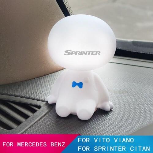 For Mercedes W124 W203 W204 CITAN SPRINTER VITO VIANO R300 V CLASS Cartoon Shaking Head Figure Car Ornaments Big Hero Doll Toy