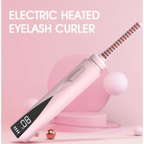 Electric Heated Eyelash Curler Lash Curler Tool Temperature Adjustable Quick Heating Long Lasting Eyelashes Curl Tool