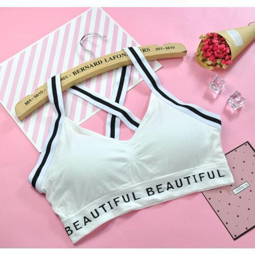 Brand 100% Cotton Girls Sports Bra No Steel Children Underwear Gallut Bras for Students Growth Period Bra Underwear Girl Student