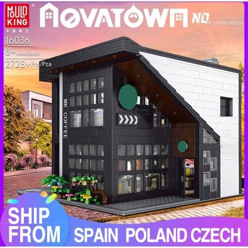 MOULD KING MOC Streetview Building Blocks The MODERN CAFE model sets Assembly Bricks Kids Educational Toys Birthday Gifts