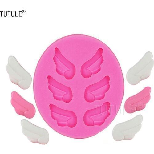 Gadgets-angel wings liquid silicone mold Cookies Fondant cake mold handmade kitchen liquid silicone bakeware mold