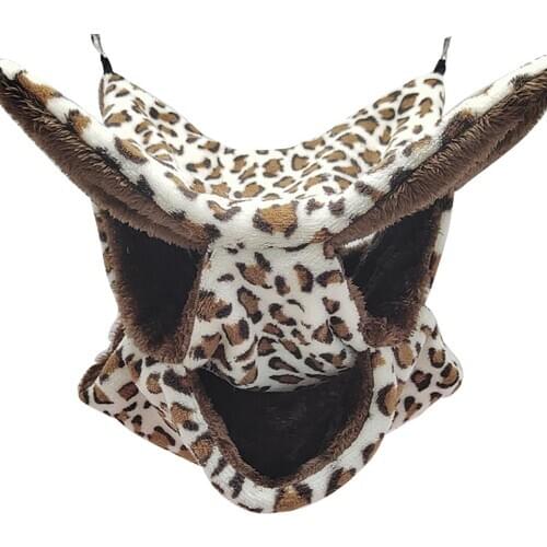 Hamster Hammock Double-layer Winter Warm Plush Hamster Hanging Bed Nest Small Animal House for Squirrel Guinea Pig Pet Supplies