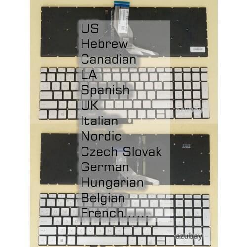 US HB CA LA SP Keyboard For HP 9Z.NE1BQ.Q01 SN6176BL NSK-XDQBQ NSK-XN7BQ 9Z.NEZBQ.701 SG-93430-XEA 9Z.NEZBQ.71E SG-93410-X9A