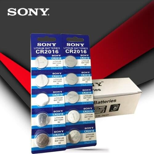 200pcs/lot SONY 3V Lithium Coin Cells Button Battery DL2016 KCR2016 CR2016 LM2016 BR2016 High Energy Density