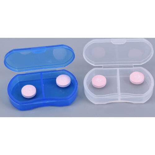 Pill Box 2 Grid Tablet Organiser Week Medicine Storage Daily Dispenser 2DAY Pill