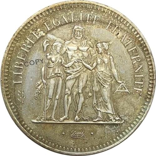 Aliexpress france 1980 France 50 Francs Letter Edge Cupronickel Plated Silver Copy Coin