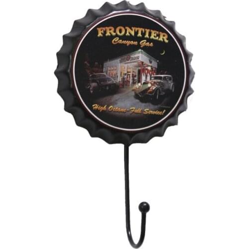Creative Hooks Wall Mounted Retro wine bottle cap hook Home wall craft decoration pendant