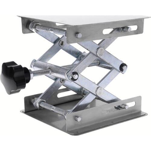 Laboratory Lifting Platform Stand Rack Scissor Jack Bench Lifter Table Lab 100x100mm Stainless Steel For Scientific Experiment