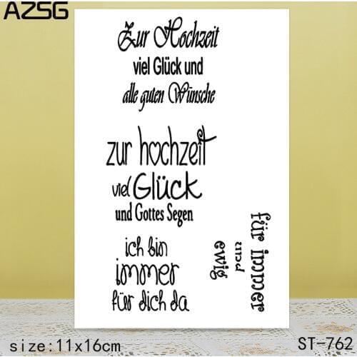 AZSG Small language blessing Clear Stamps/Seals For scrapbooking DIY Card Making/Album Silicone Decoration crafts