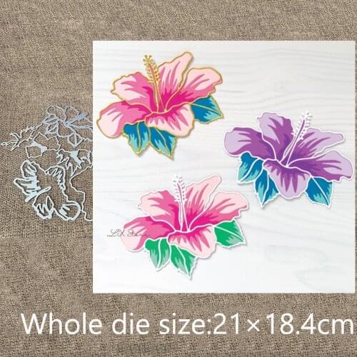 XLDesign Craft Metal Cutting Dies stencil mold Lovely Hibiscus Layering scrapbook Album Paper Card Craft Embossing die cuts