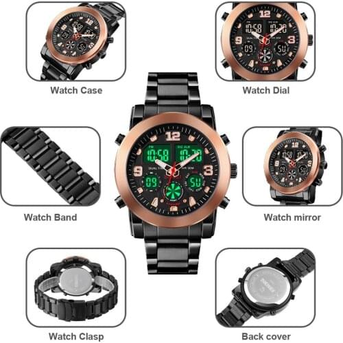 Skmei 1642 business men digital watch multifunction stopwatch alarm 3 time waterproof male outdoor sport clock reloj hombre