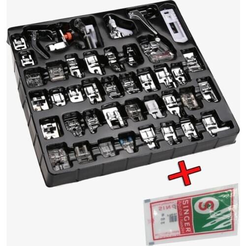 42Pcs knitting needle Domestic Sewing Machine Braiding Blind Stitch Darning Presser Foot Feet Kit Set For Brother Singer Janom