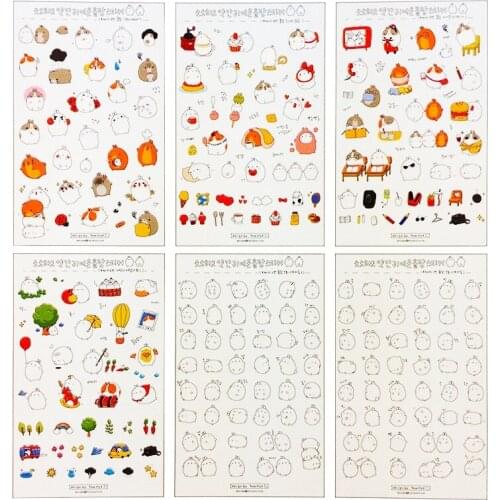 15packs/lot New Korea Cute Cartoon Potato Rabbit I series PVC sticker set Kawaii direction label sticker diary stickers