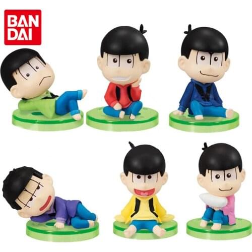 Bandai Genuine Gacha Matsuno Osomatsu Shogakukan Sitting Posture Doll KARAMATSU Choromatsu Ichimatsu Anime Action Figures Toys