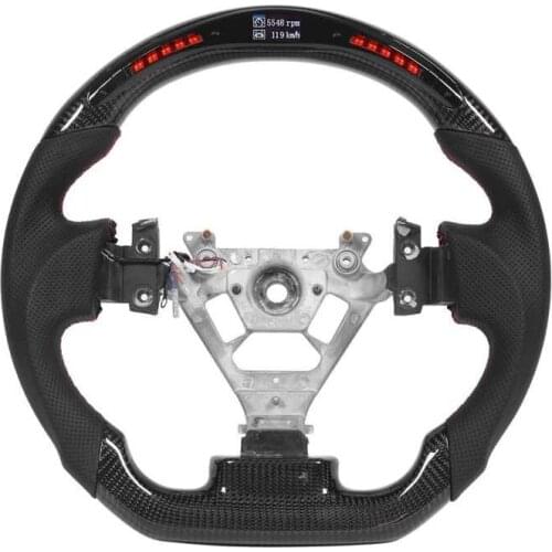 Carbon Fiber LED Shift Lights Display Steering Wheel Perforated Leather Fit for Nissan 350z 2003-2008 Car style