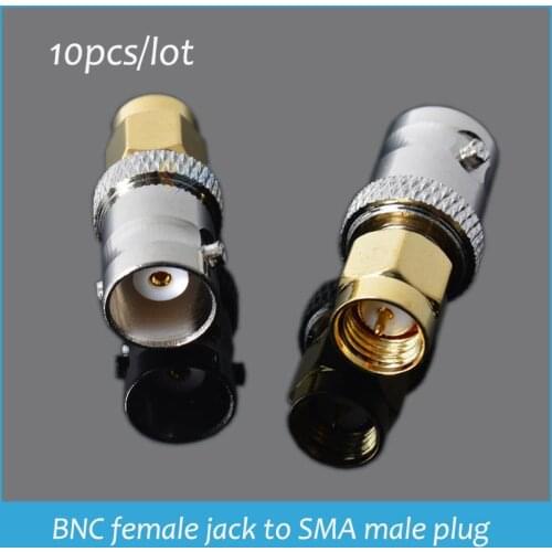 Sindax BNC connectors BNC-K/SMA-J BNC female jack to SMA male plug RF Connetor Video Radios Telecom Coaxial Adapter 10pcs/lot