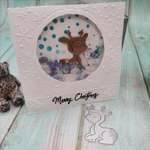 Christmas deer diy carbon steel knife mold Metal Cutting Dies Stencil for Scrapbooking Album Embossing Decorative Crafts Cuts
