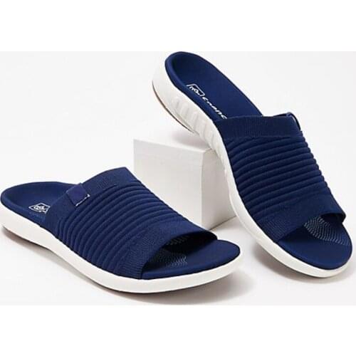 Womens Summer sandals Ladies Knitting Comfort Footwear Female Solid Casual Home Outdoors 2021 Flats Shoes Woman