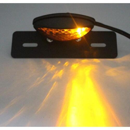 LED Motorcycle Turn Signal Brake License Plate Integrated Tail Light Lamp with Bracket Holder