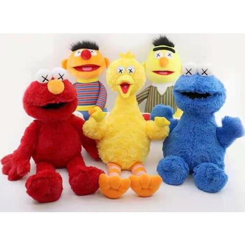 Sesame Street Plush Toys Kawaii Elmo Ernie Bert Cookie Monster Soft Stuffed Decoration Dolls For Kids Birthday Christmas Gifts